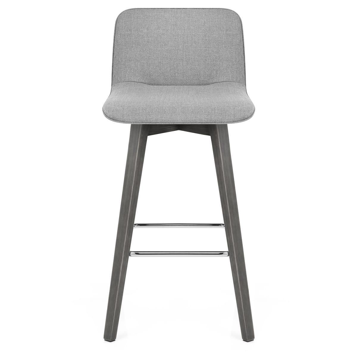 Sgabello Tessuto Legno Grigio - Tide Grigio