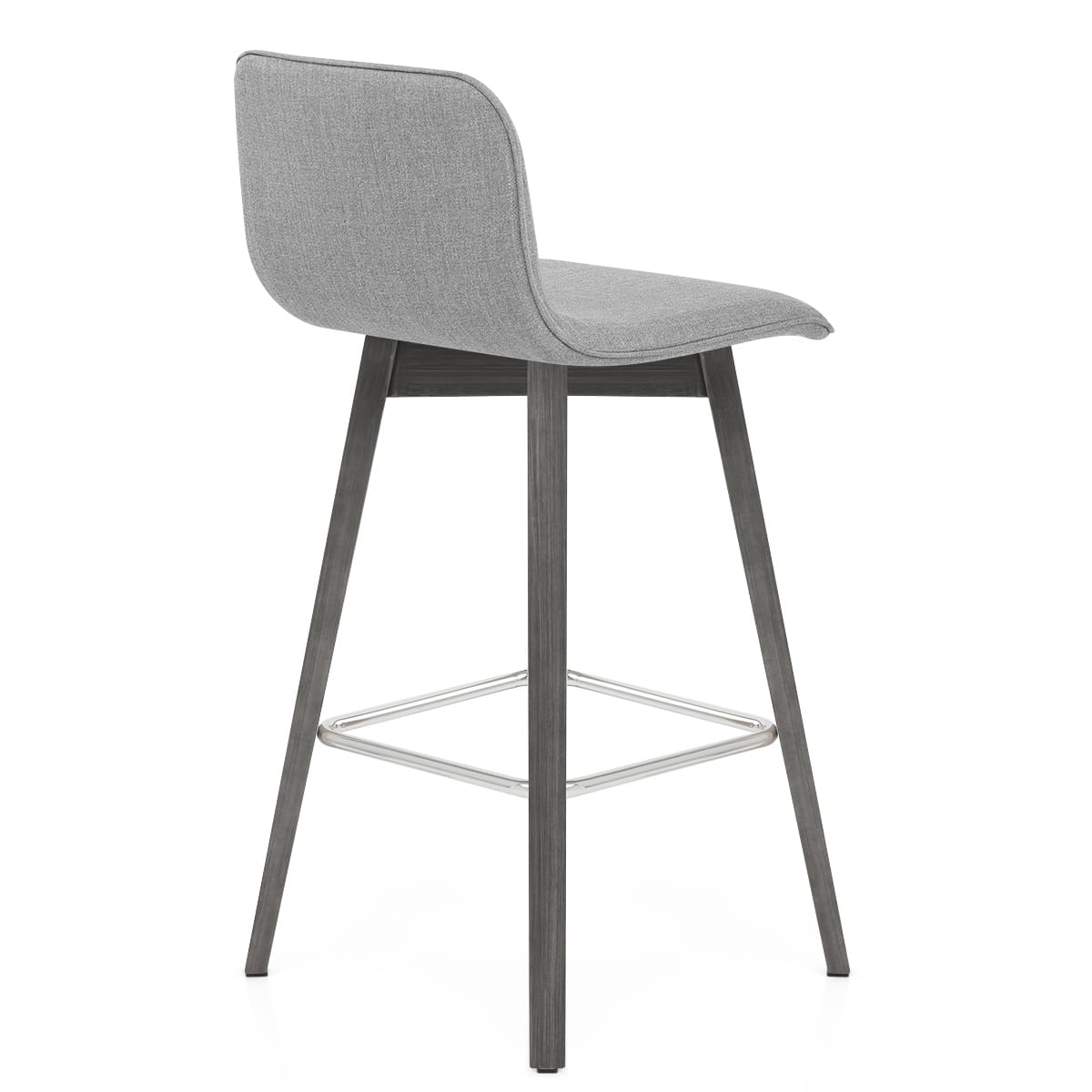 Sgabello Tessuto Legno Grigio - Tide Grigio