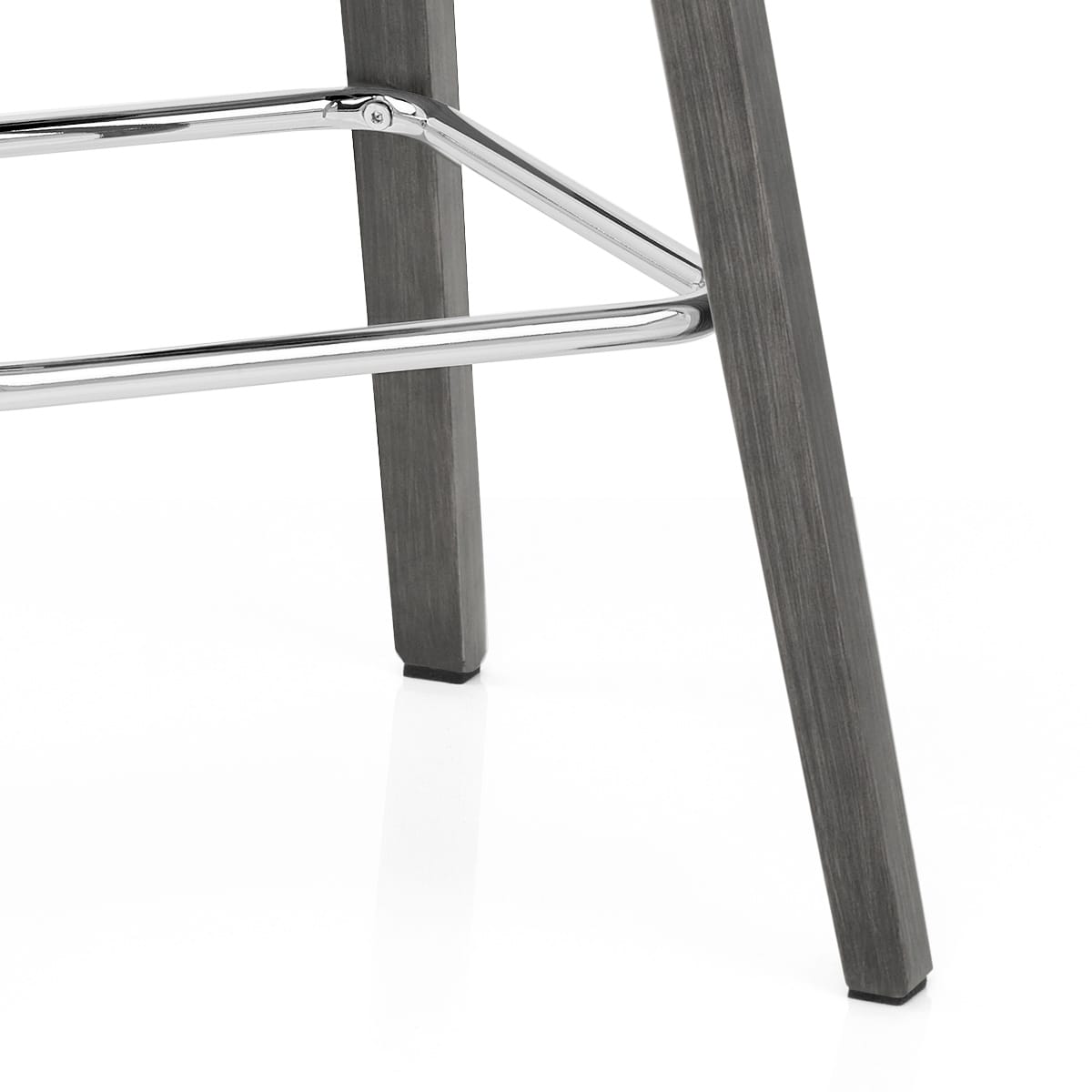 Sgabello Tessuto Legno Grigio - Tide Grigio