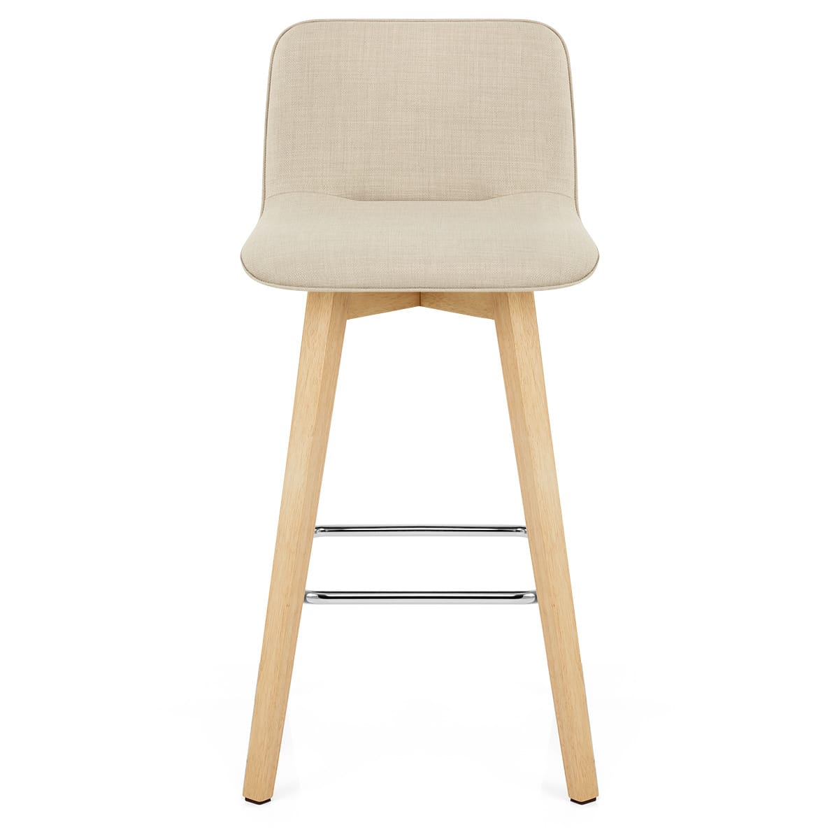 Sgabello Tessuto Legno - Tide Crema