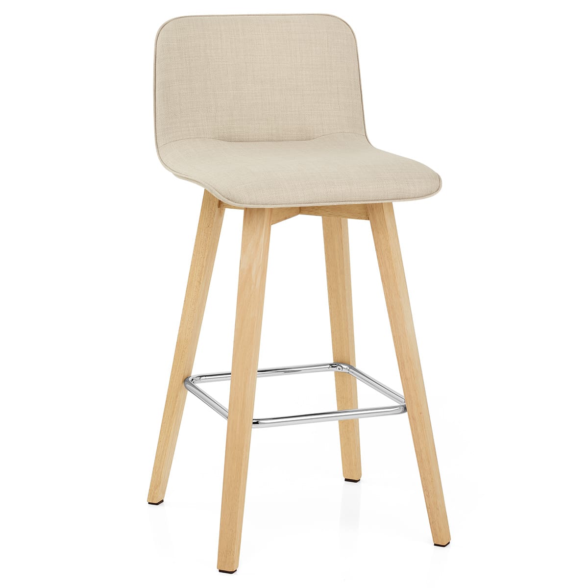 Sgabello Tessuto Legno - Tide Crema