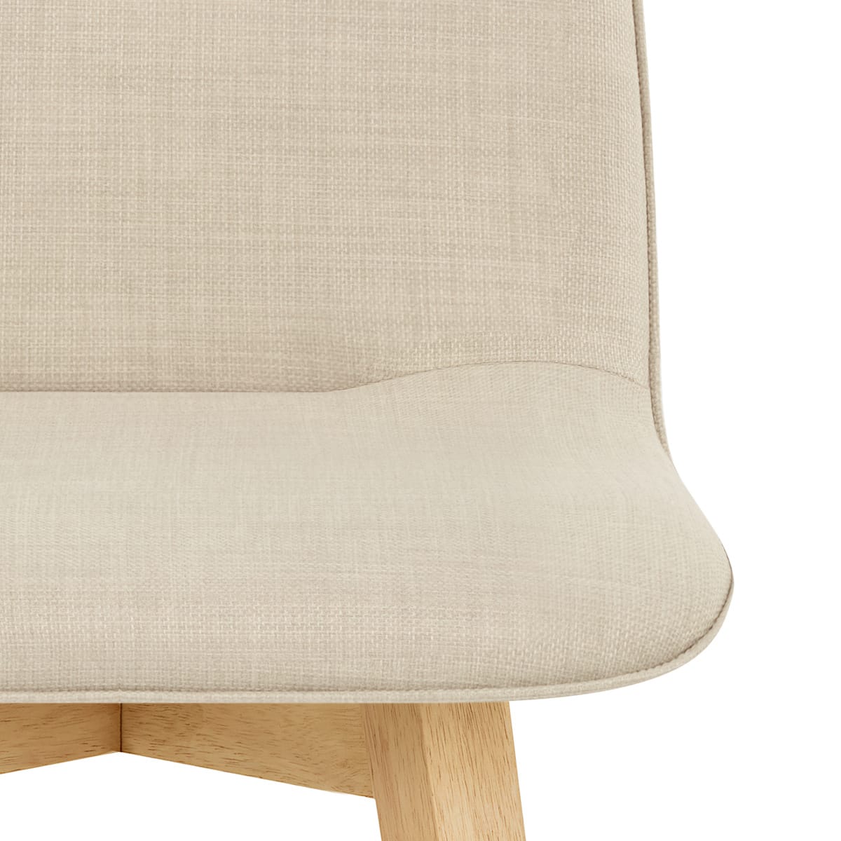Sgabello Tessuto Legno - Tide Crema