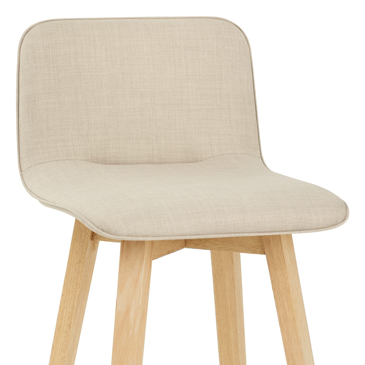 Sgabello Tessuto Legno - Tide Crema