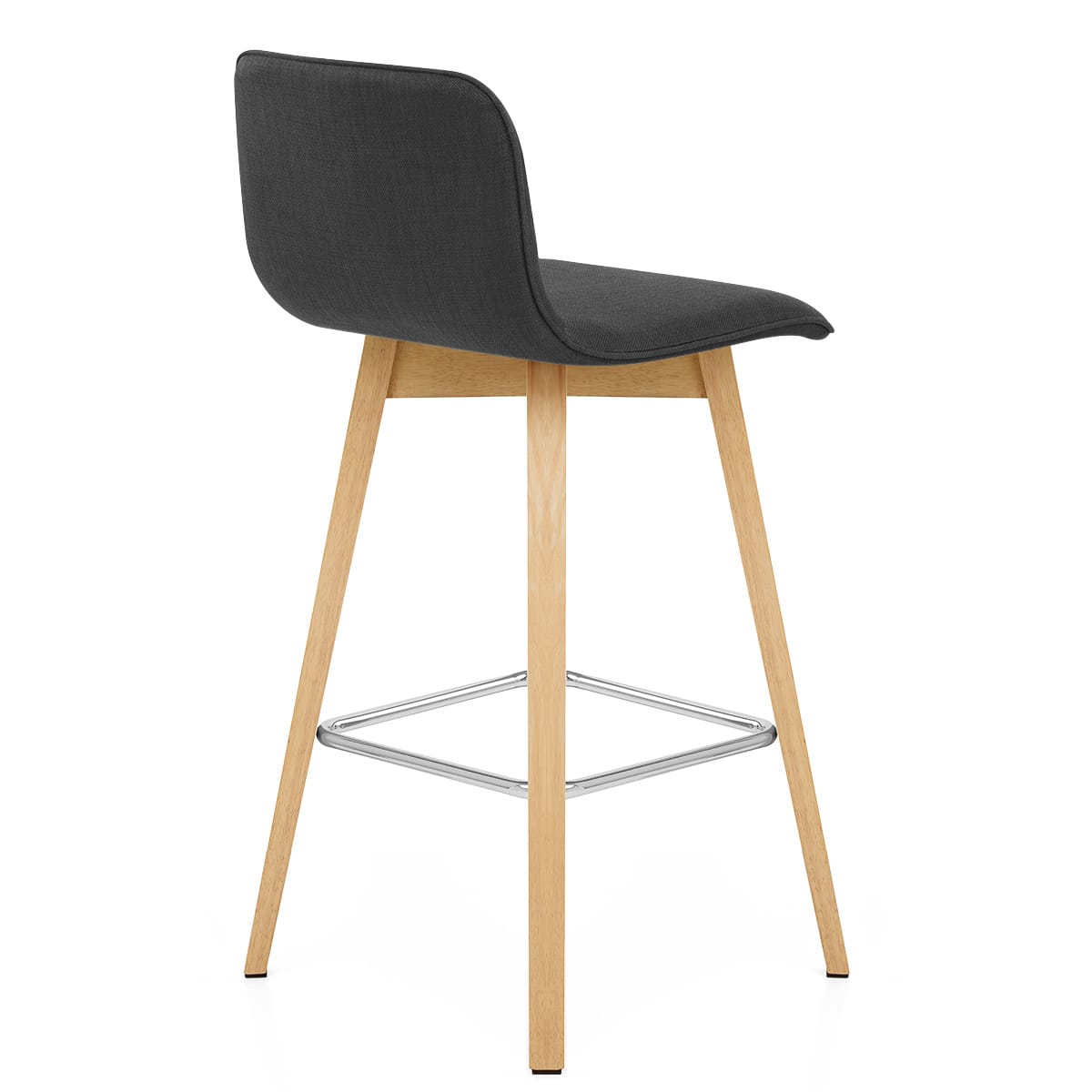 Sgabello Tessuto Legno - Tide Nero