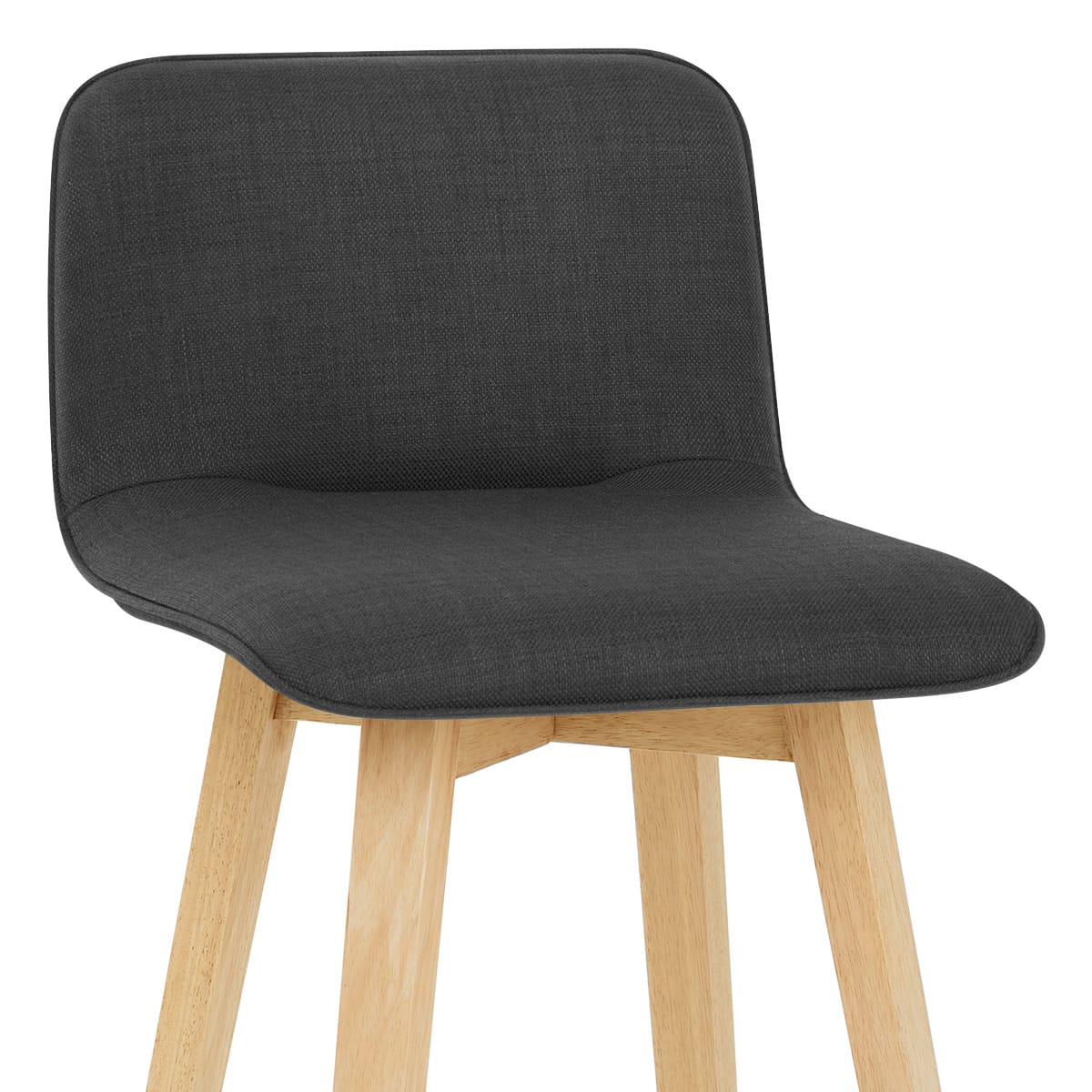 Sgabello Tessuto Legno - Tide Nero