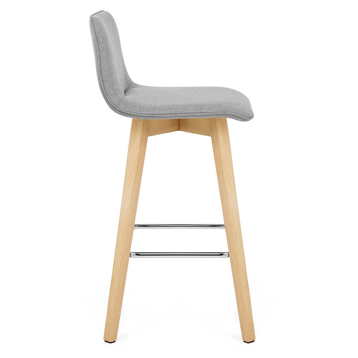 Sgabello Tessuto Legno - Tide Grigio