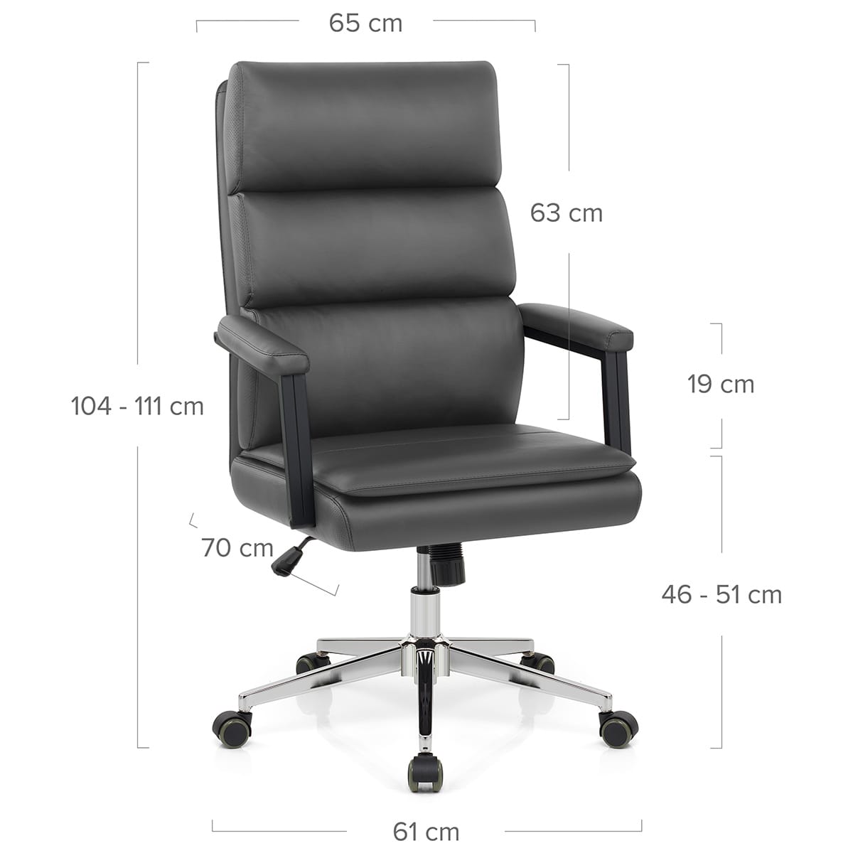 Sedia da Ufficio - Toulon Grigio