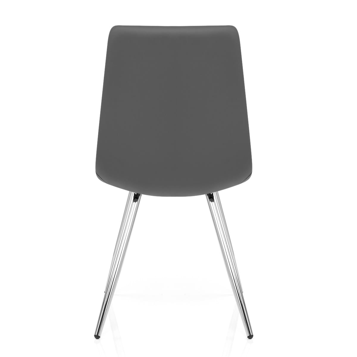 Sedia da pranzo Ecopelle Cromata - Trevi Grigio scuro