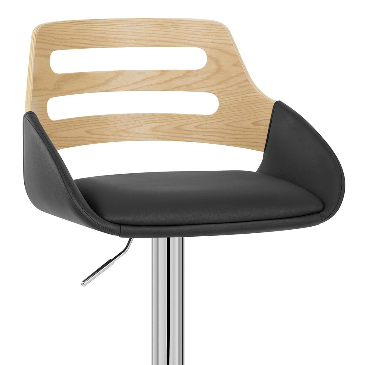 Sgabello Ecopelle Legno - Trio Nero