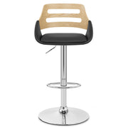 Sgabello Ecopelle Legno - Trio Nero