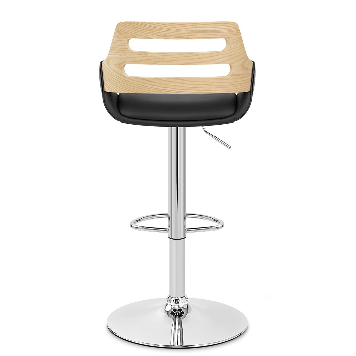 Sgabello Ecopelle Legno - Trio Nero