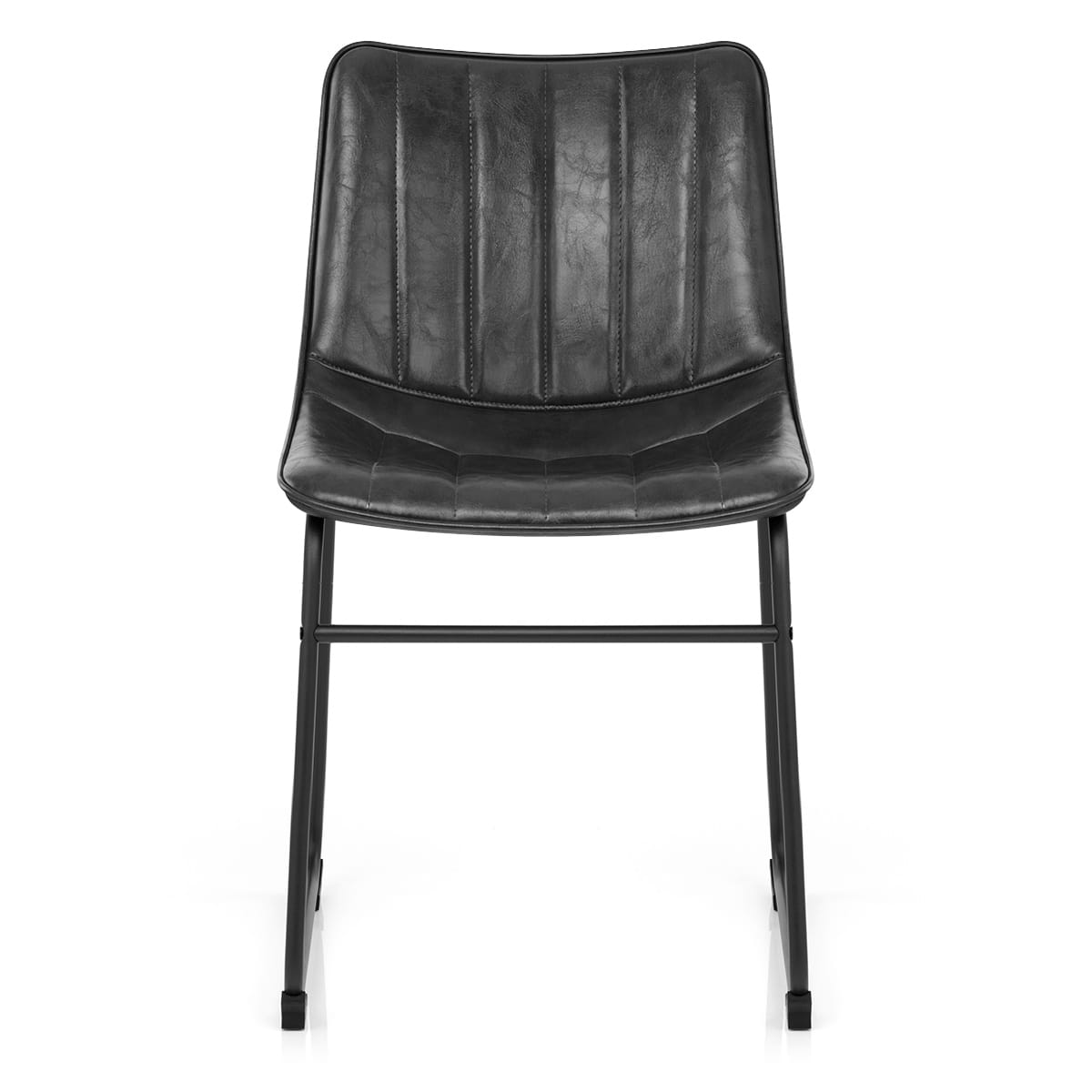 Sedia Ecopelle Anticata Satinata - Tucker Nero