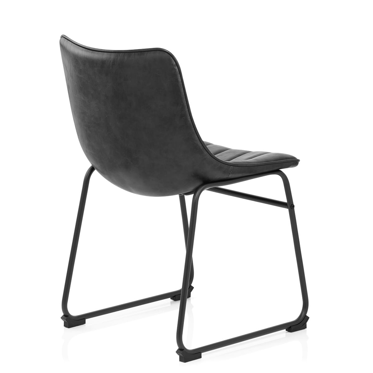 Sedia Ecopelle Anticata Satinata - Tucker Nero