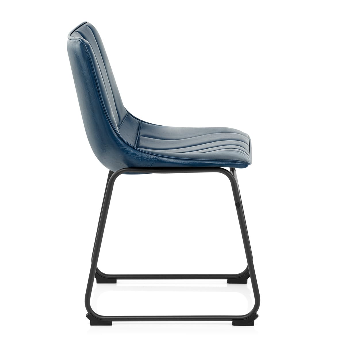 Sedia Ecopelle Anticata Satinata - Tucker Blu