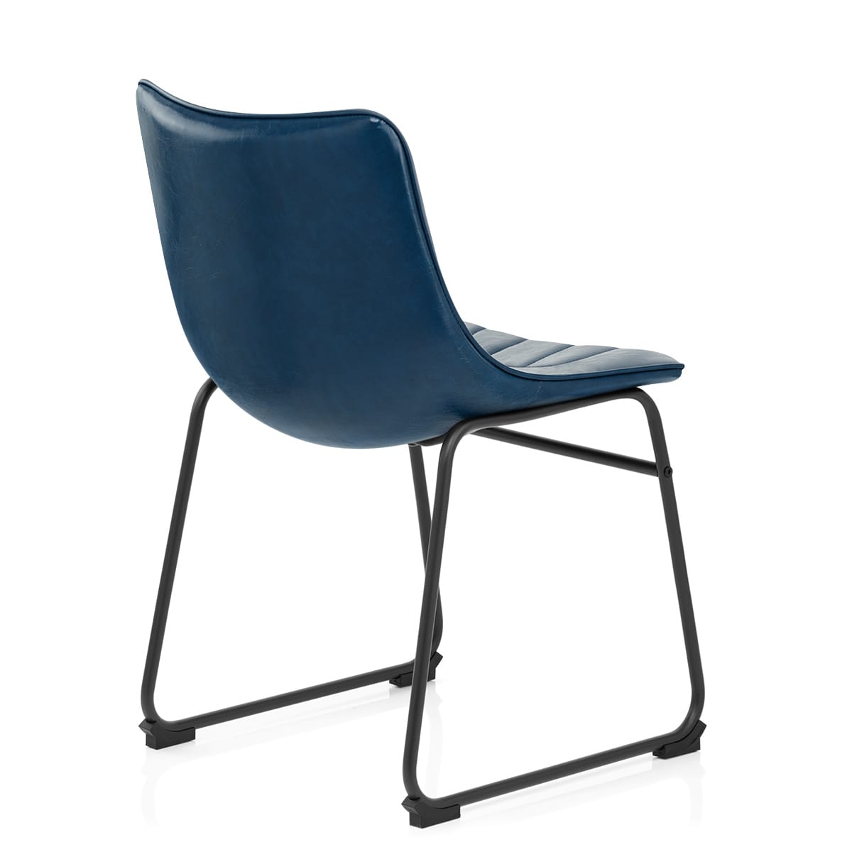 Sedia Ecopelle Anticata Satinata - Tucker Blu