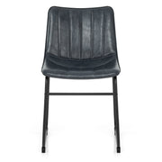 Sedia Ecopelle Anticata Satinata - Tucker Blu Scuro