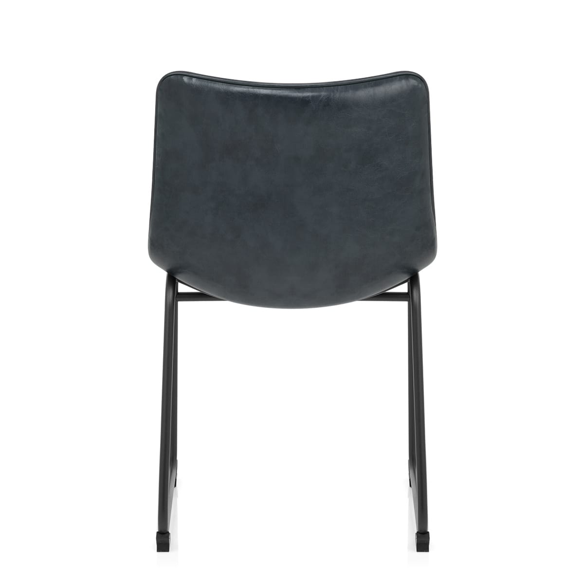 Sedia Ecopelle Anticata Satinata - Tucker Blu Scuro