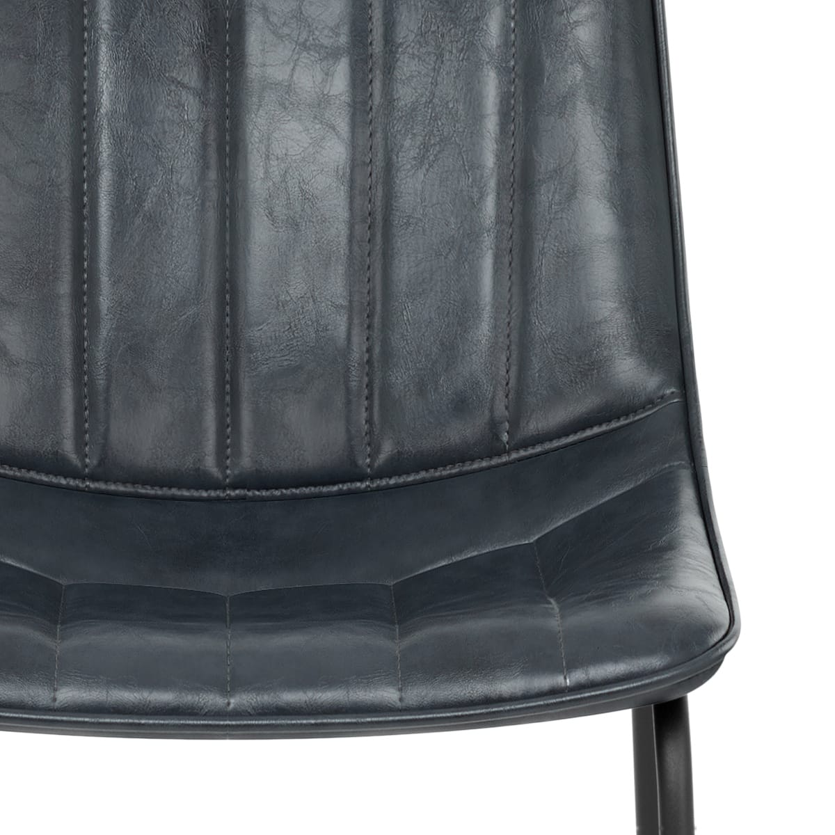 Sedia Ecopelle Anticata Satinata - Tucker Blu Scuro