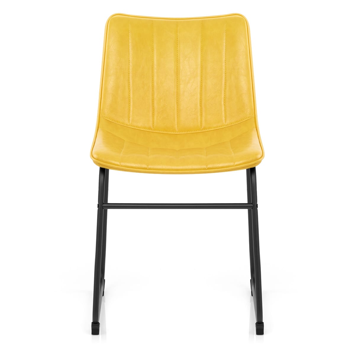 Sedia Ecopelle Anticata Satinata - Tucker Giallo