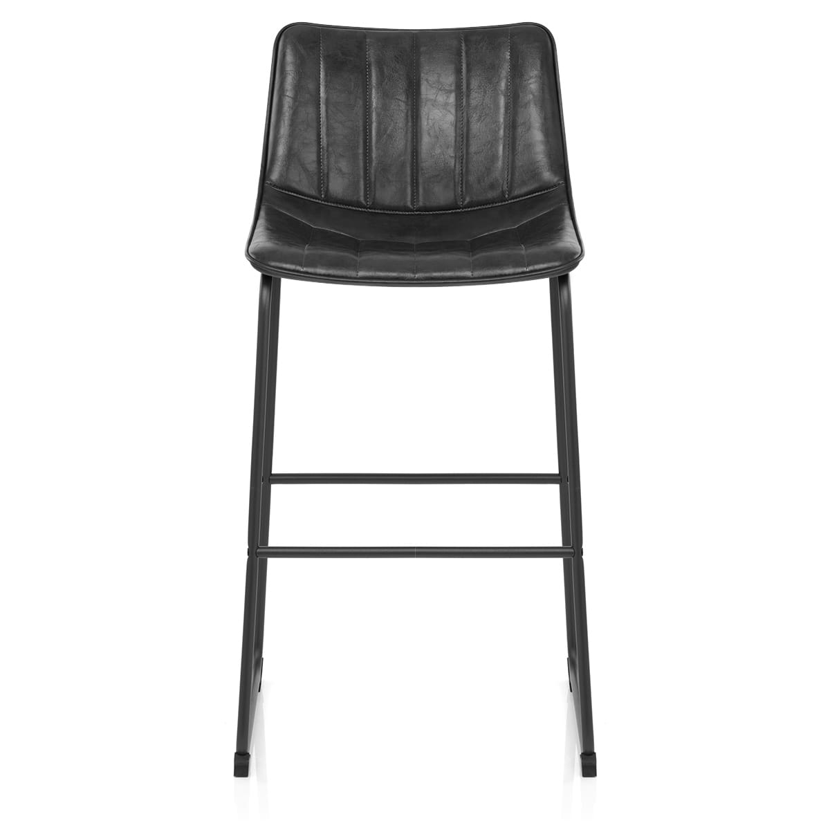 Sgabello Ecopelle Anticata Satinato - Tucker Nero