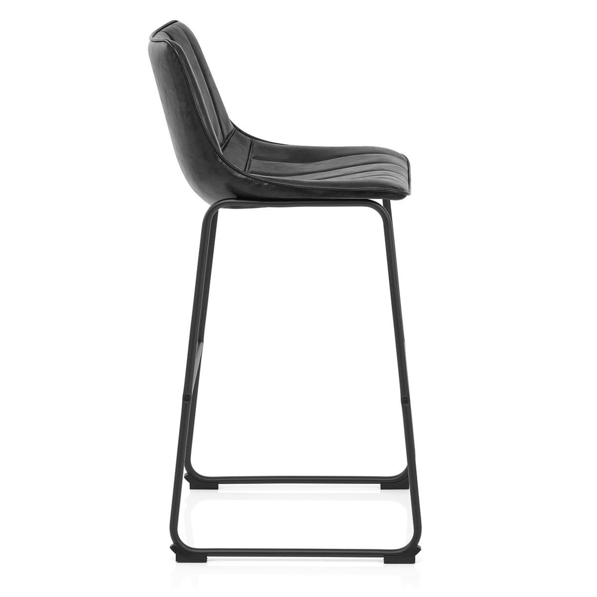 Sgabello Ecopelle Anticata Satinato - Tucker Nero