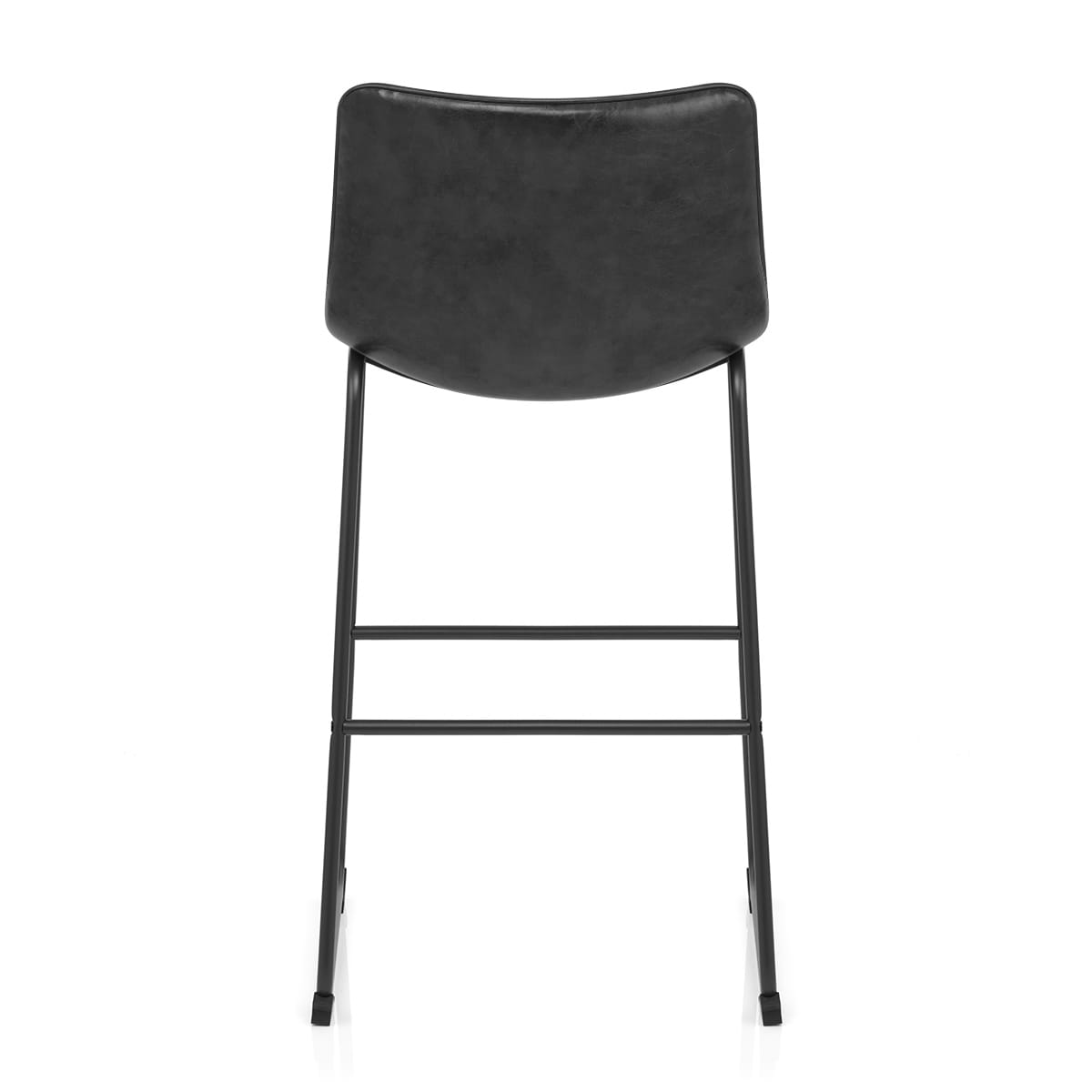 Sgabello Ecopelle Anticata Satinato - Tucker Nero