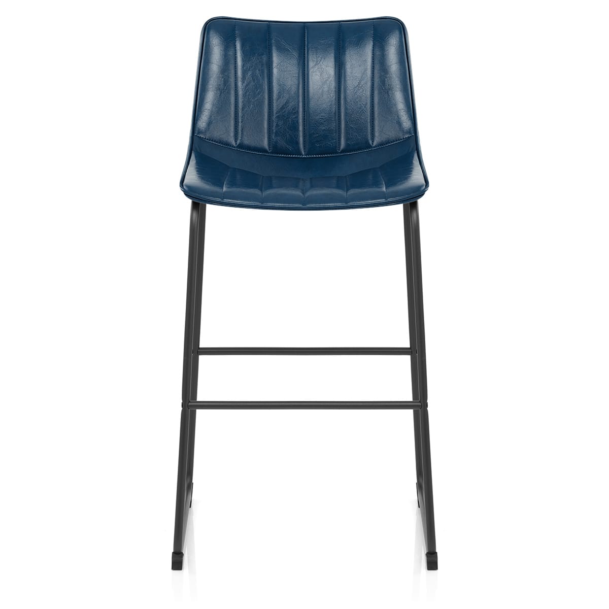 Sgabello Ecopelle Anticata Satinato - Tucker Blu