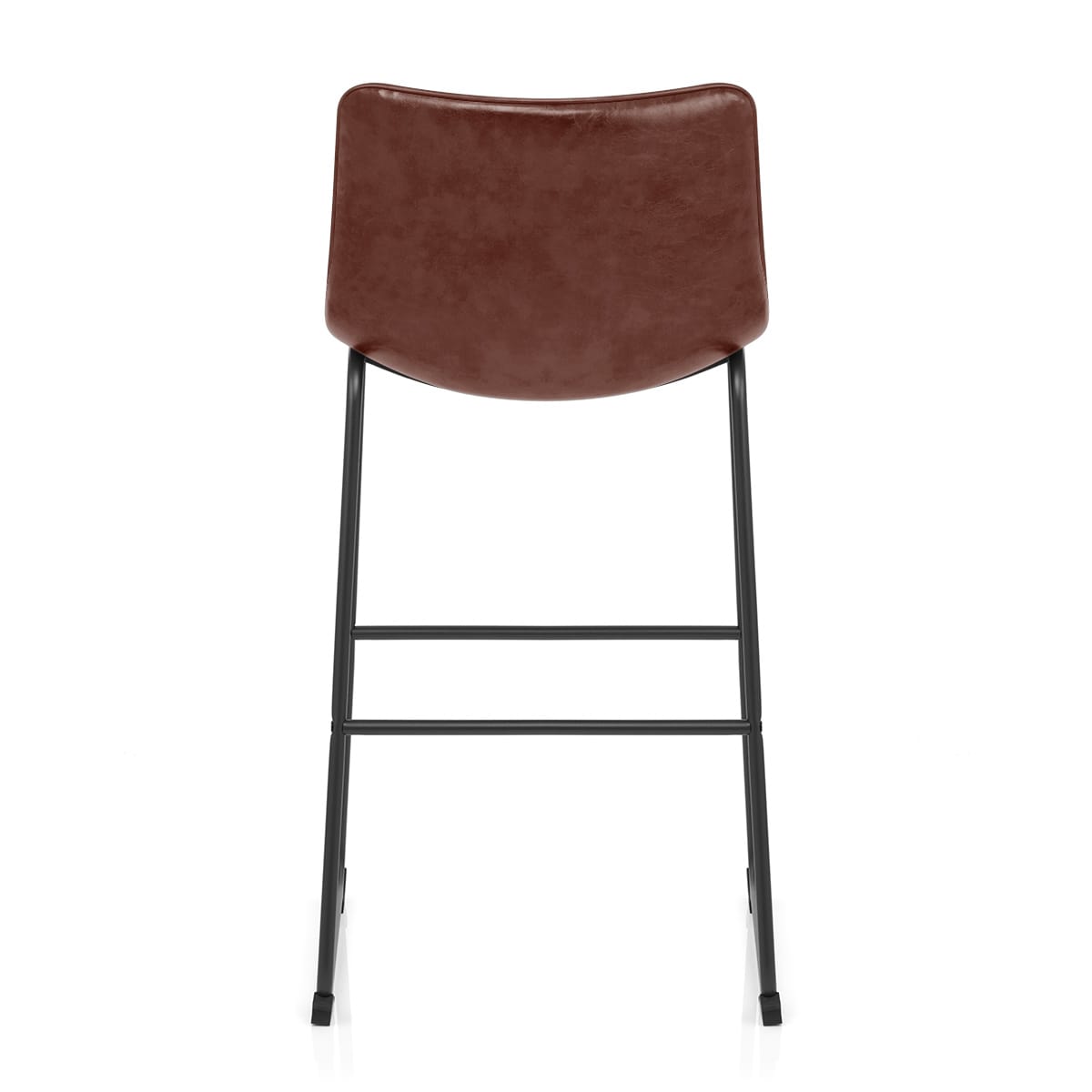 Sgabello Ecopelle Anticata Satinato - Tucker Marrone