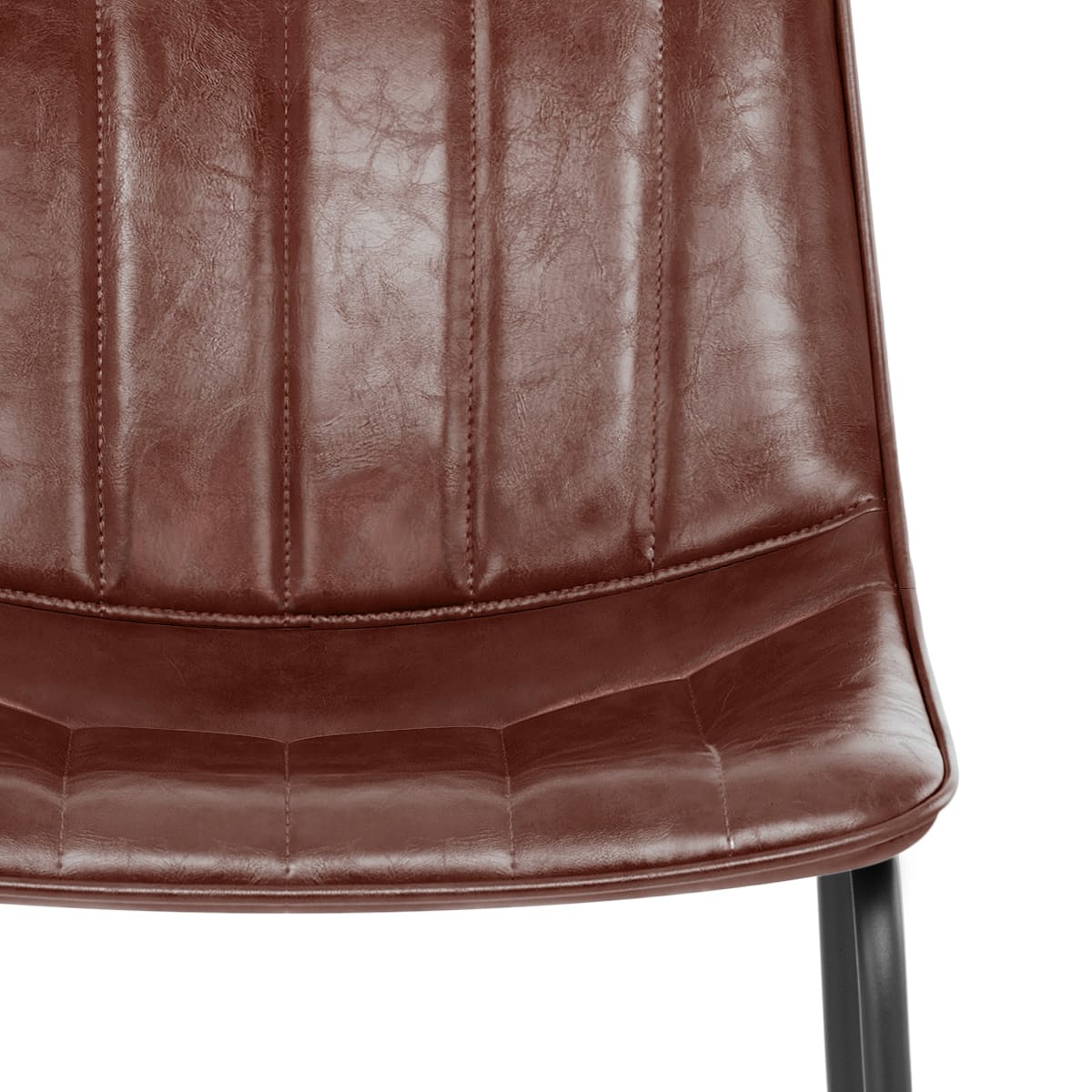 Sgabello Ecopelle Anticata Satinato - Tucker Marrone