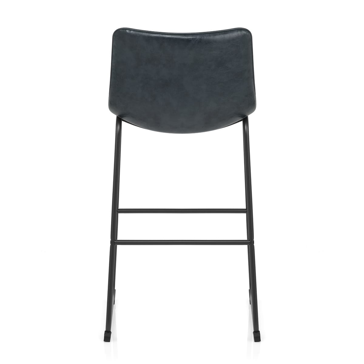 Sgabello Ecopelle Anticata Satinato - Tucker Blu Scuro