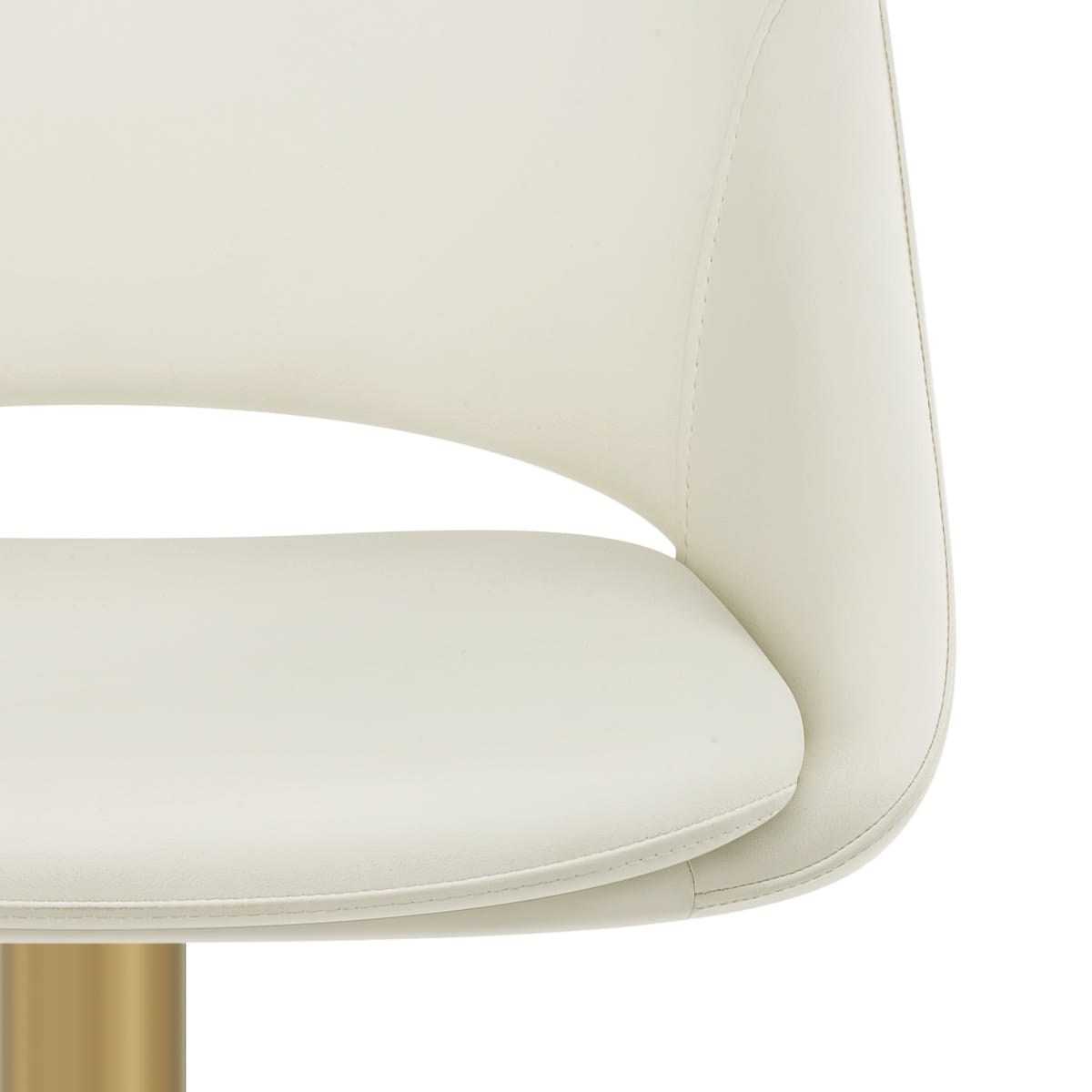 Sgabello oro spazzolato Ecopelle - Tulsa Crema