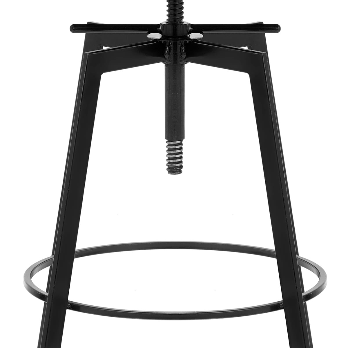 Sgabello Legno Ecopelle - Urban Industrial Nero