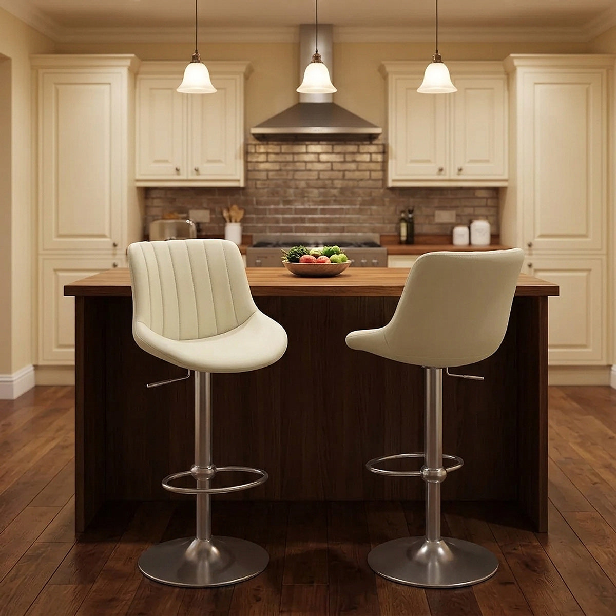 Sgabello da bar Vera Pelle - Versailles Crema