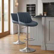 Sgabello da bar Vera Pelle - Versailles Blu