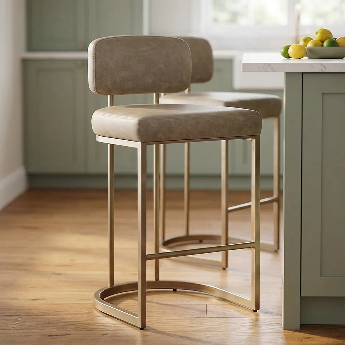 Sgabello Ecopelle - Verve Crema