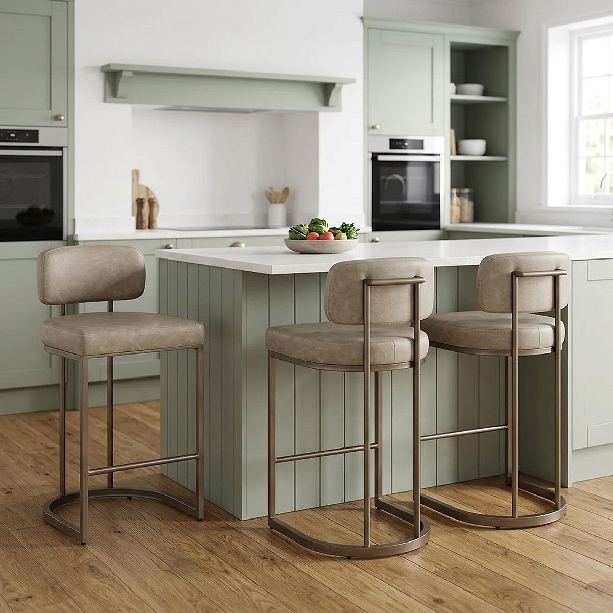 Sgabello Ecopelle - Verve Crema