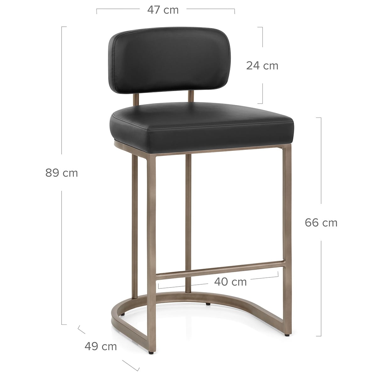 Sgabello Ecopelle - Verve Nero