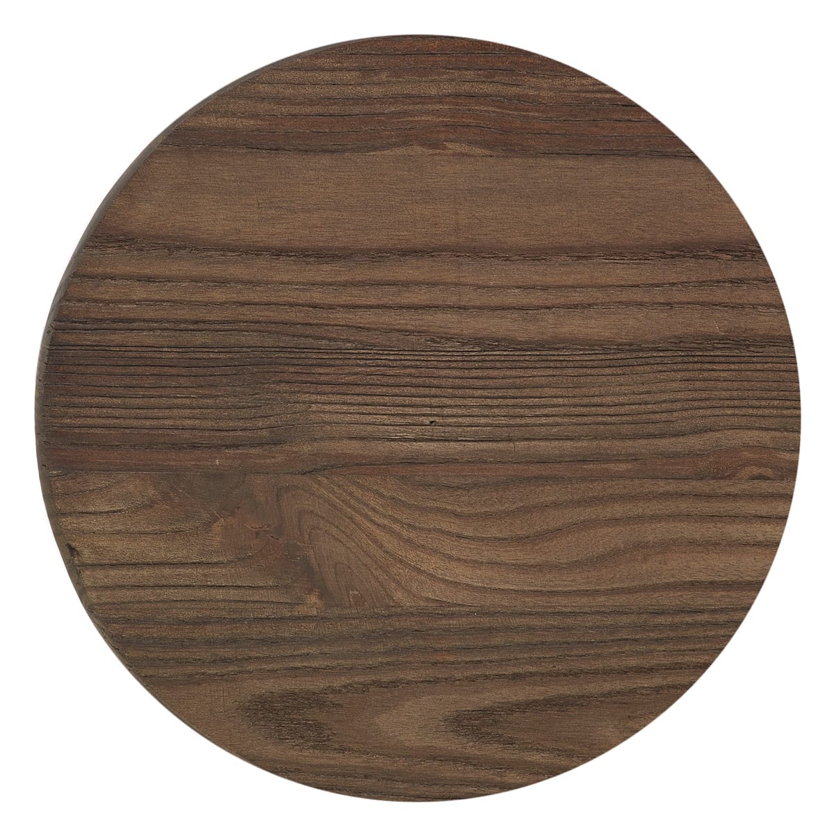 Sgabello Legno Scuro Acciaio - Vintage Swivel Legno