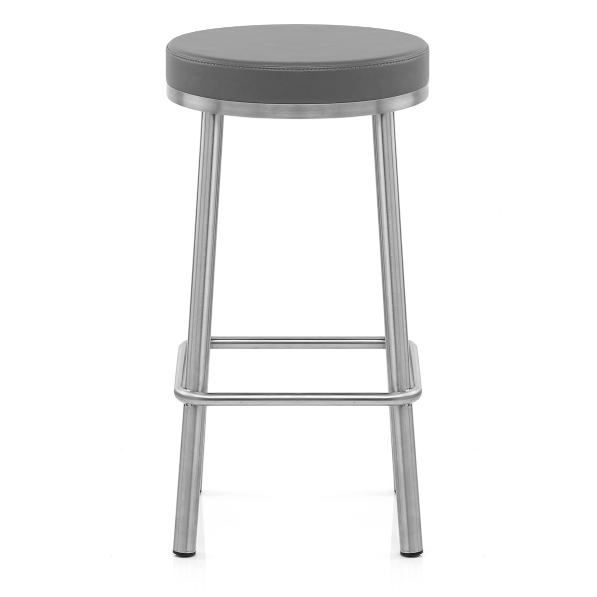 Sgabello Ecopelle Satinato - Vision Grigio