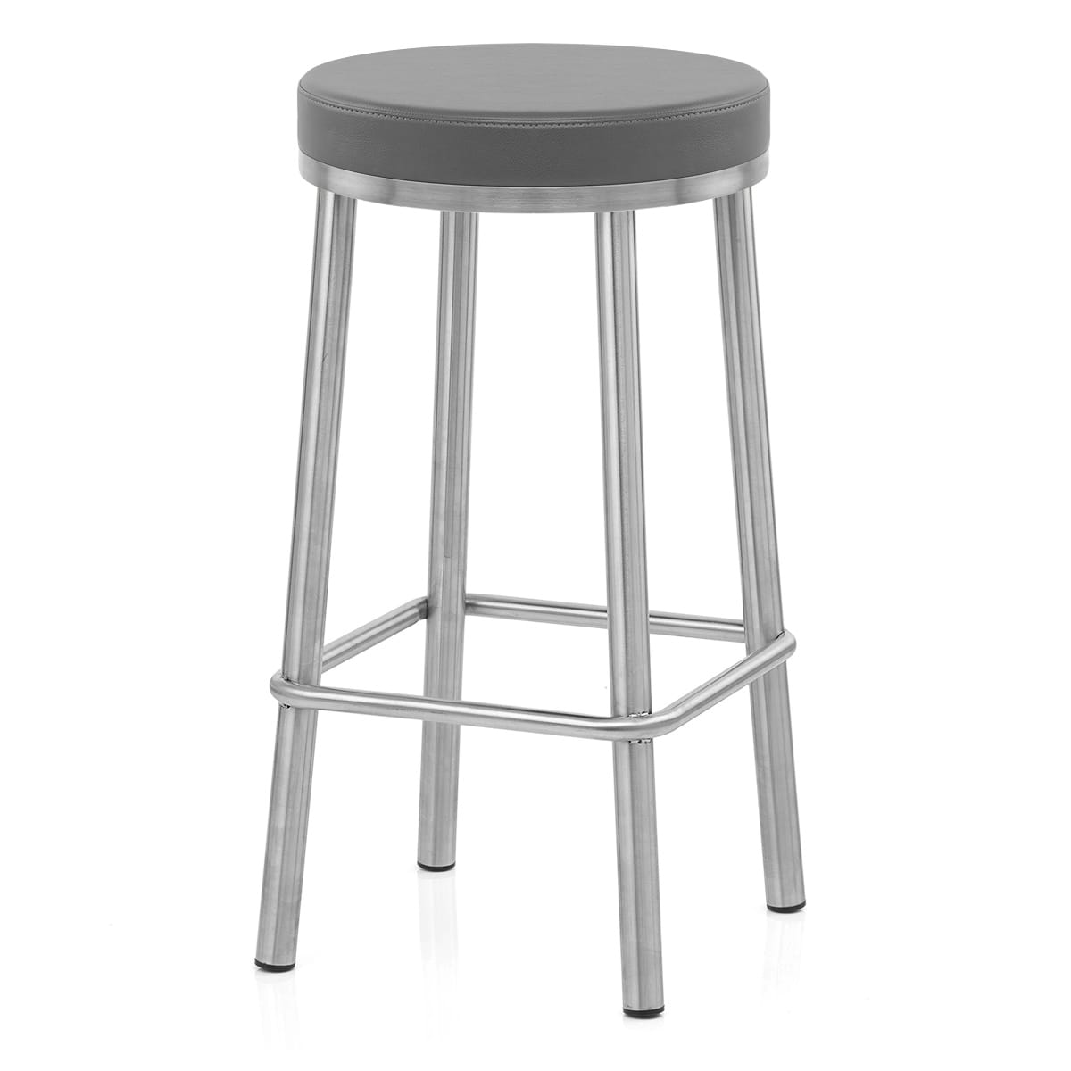 Sgabello Ecopelle Satinato - Vision Grigio