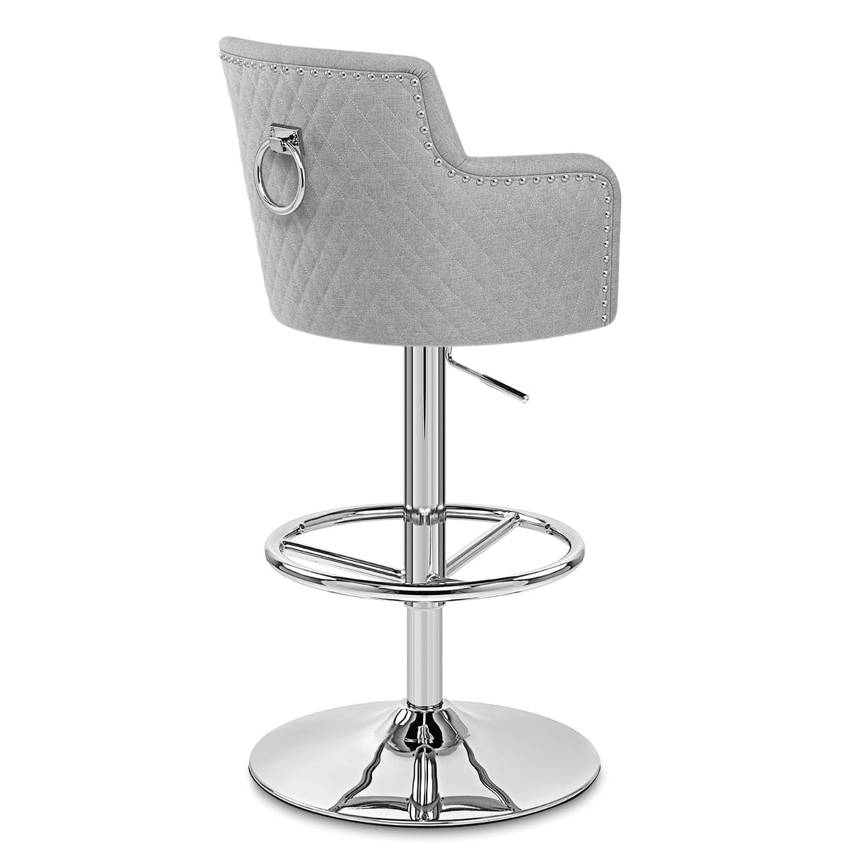 Sgabello Tessuto Cromato - Vogue Grigio