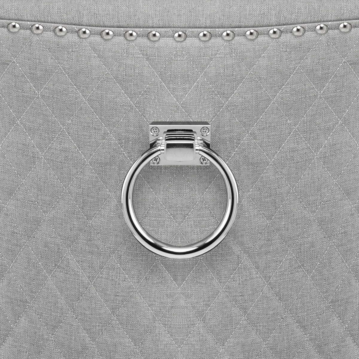 Sgabello Tessuto Cromato - Vogue Grigio