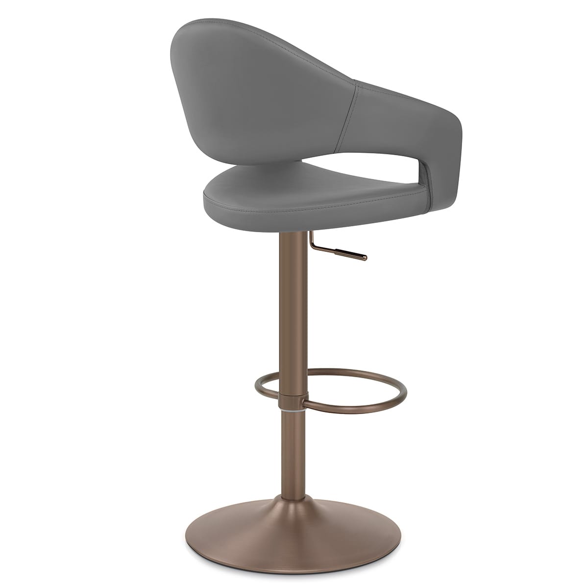 Sgabello Ecopelle - Washington Grigio scuro