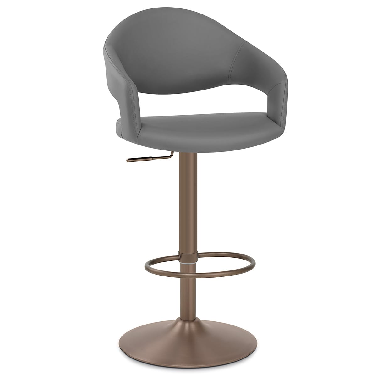 Sgabello Ecopelle - Washington Grigio scuro