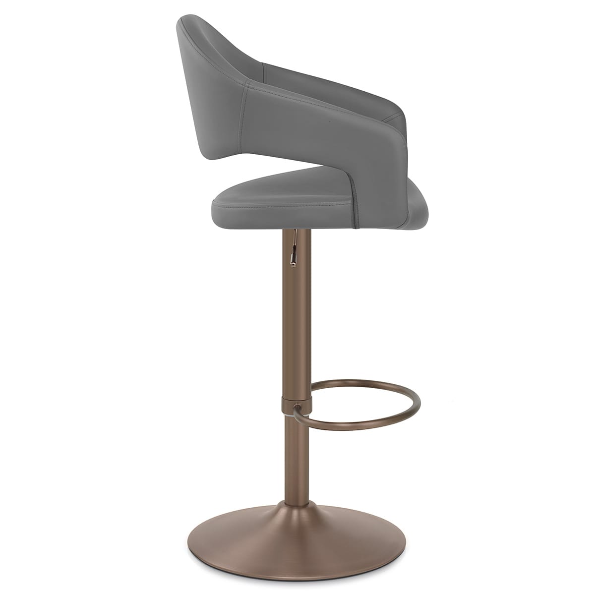 Sgabello Ecopelle - Washington Grigio scuro