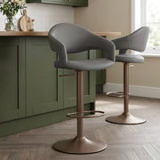 Sgabello Ecopelle - Washington Grigio scuro
