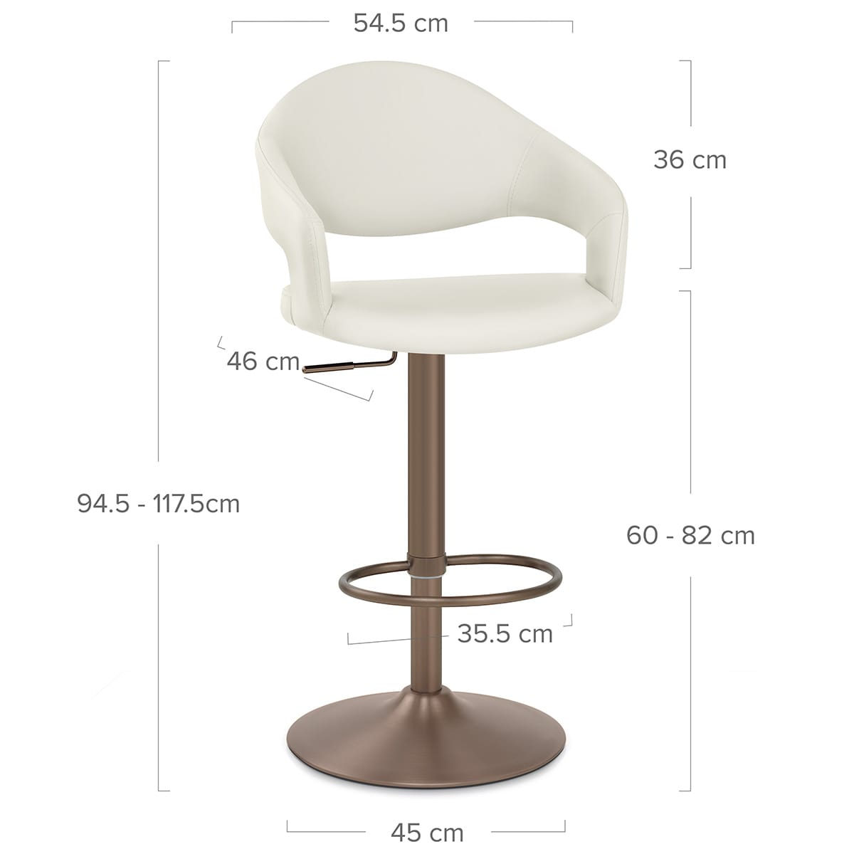 Sgabello Ecopelle - Washington Crema