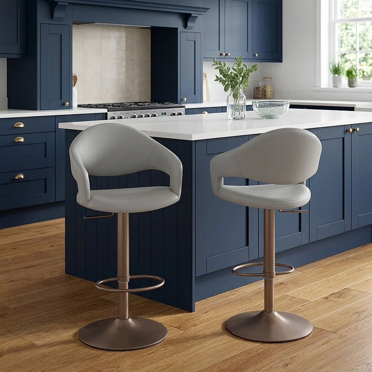 Sgabello Ecopelle - Washington Grigio