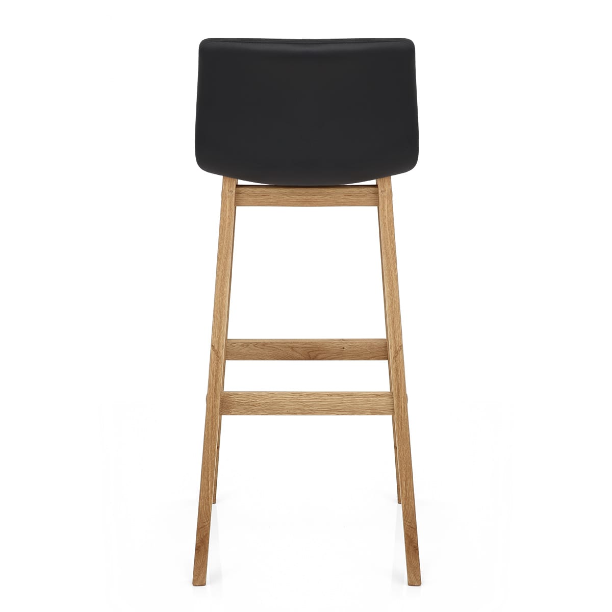 Sgabello Ecopelle Legno - Wave Nero